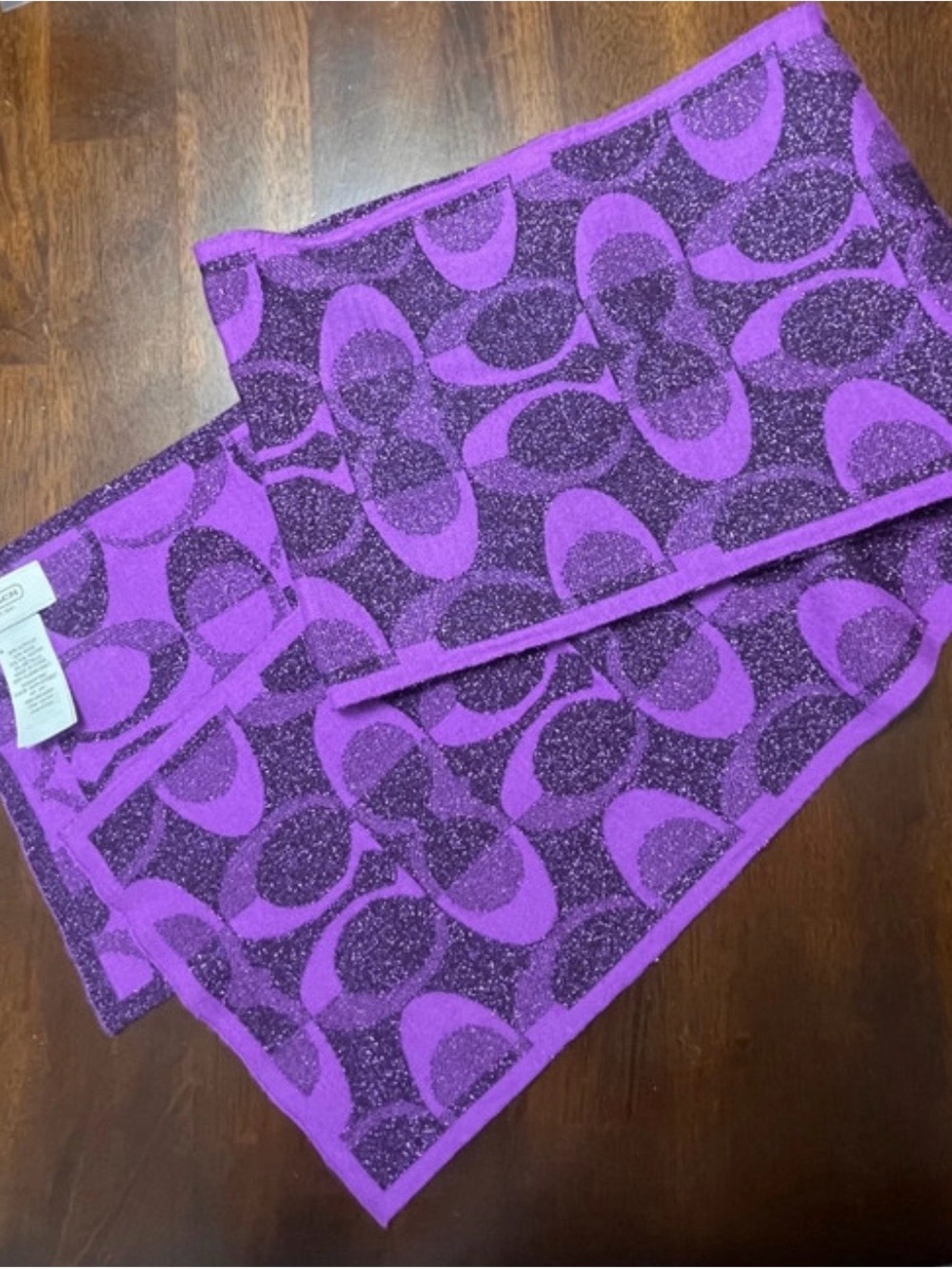 Coach Purple sparkly Women’s scarf/wrap